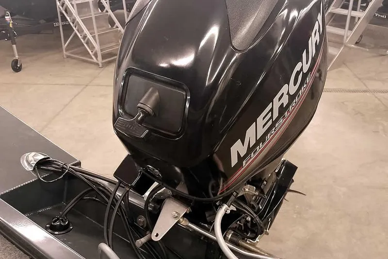 Slide: The Image of 2021 Ranger RT178 boat with Mercury FourStroke outboard motor in a showroom. - 33