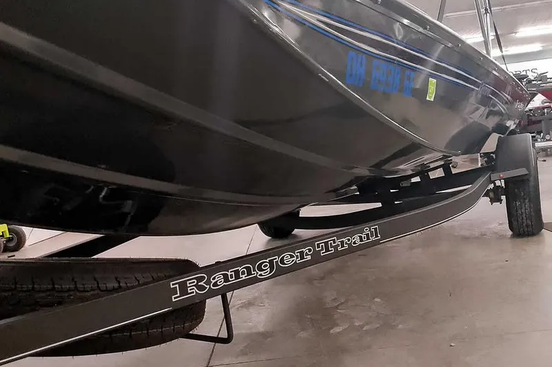 Slide: The Image of 2021 Ranger RT178 boat on Ranger Trail trailer in showroom. - 7