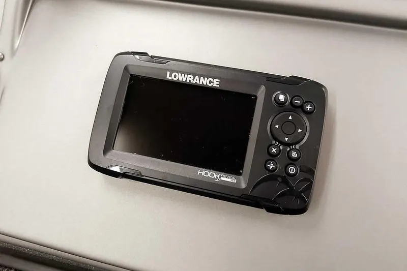 Slide: The Image of Lowrance Hook Reveal fish finder on 2024 Ranger 1850MS Reata boat dashboard. - 20