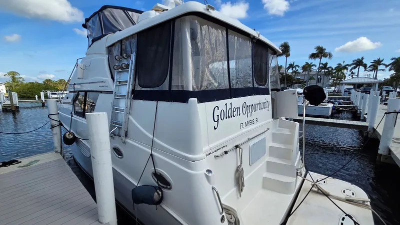 Slide: The Image of 2001 Silverton 453 yacht docked in Ft. Myers, Florida. - 3
