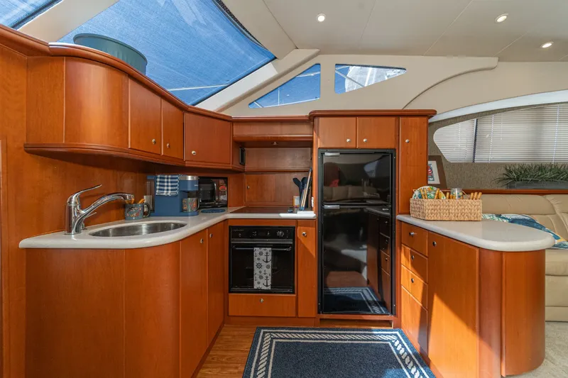 Slide: The Image of Interior view of 2004 Silverton 39 MY Diesel yacht kitchen. - 33