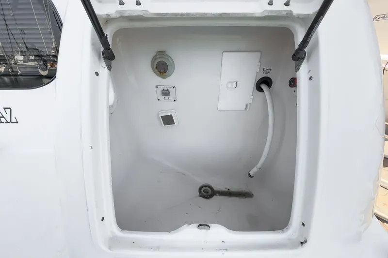 Slide: The Image of Engine compartment of a 2004 Silverton 39 MY Diesel boat. - 47