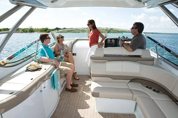 Slide: The Image of Manufacturer Provided Image: People enjoying a day on a 2015 Formula 370 Super Sport boat. - 17