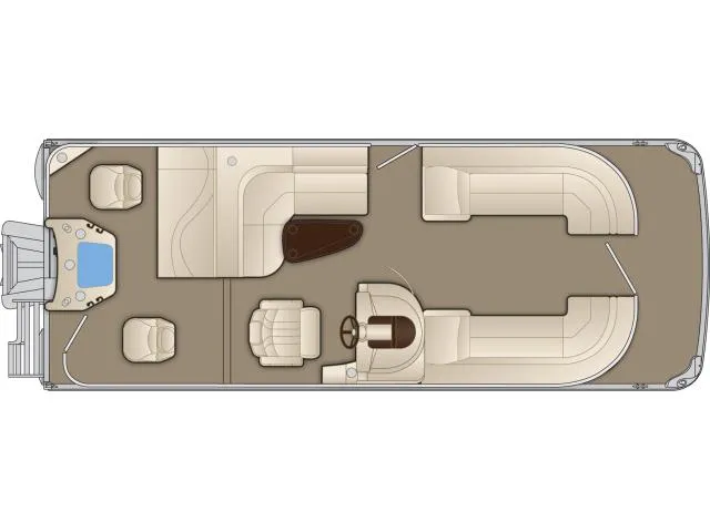 Slide: The Image of Manufacturer Provided Image: Top view of 2015 Bennington 2275 GS pontoon boat layout. - 17