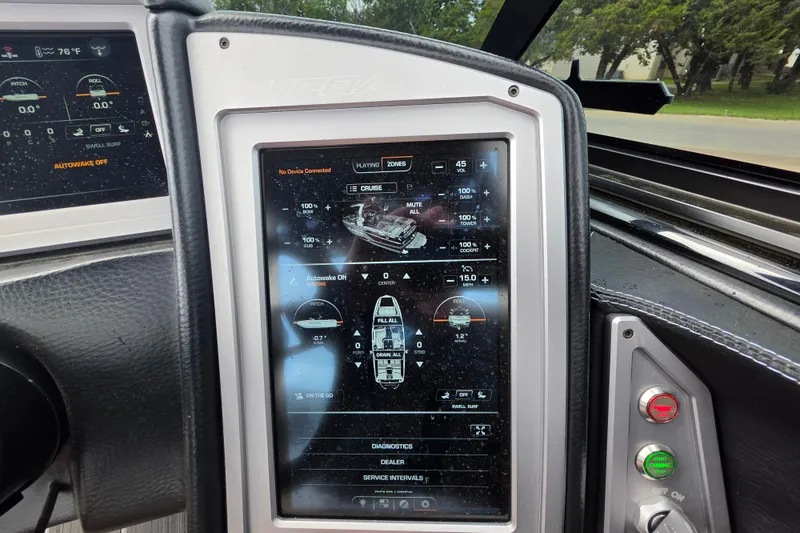 Slide: The Image of 2023 Supra SL 450 dashboard display with navigation and control settings. - 30