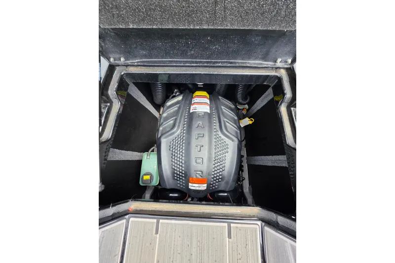 Slide: The Image of 2023 Supra SL 450 engine compartment showcasing Raptor engine design. - 31