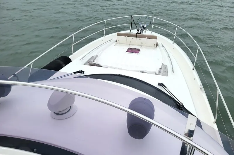 Slide: The Image of Luxurious bathroom interior of 2014 Prestige 550 yacht with modern fixtures and elegant design. - 30