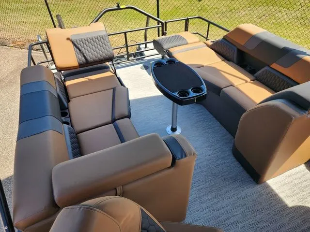 Slide: The Image of Interior of 2026 Sylvan L-3 LZ DH with luxurious seating. - 11