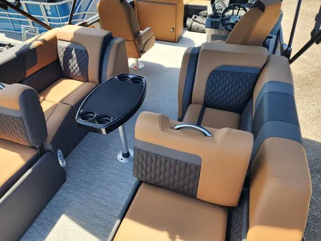 Slide: The Image of 2026 Sylvan L-3 LZ DH interior with luxurious seating and table. - 12