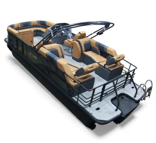 Slide: The Image of 2026 Sylvan L-3 LZ DH pontoon boat with luxurious interior seating. - 3