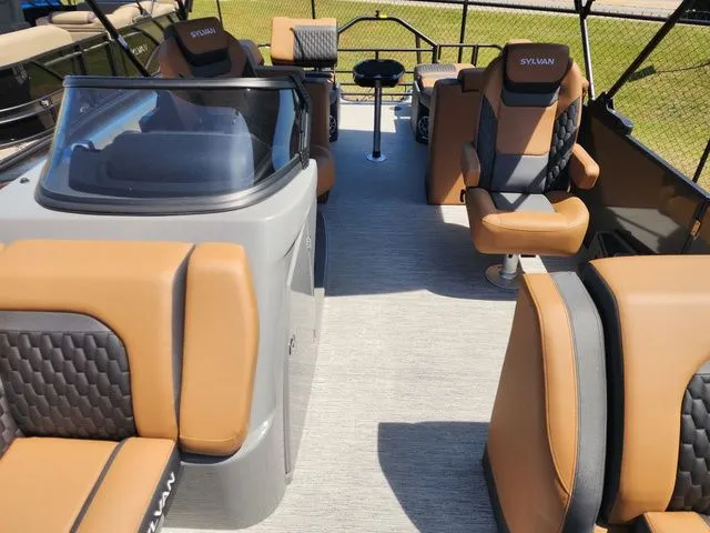 Slide: The Image of Interior of 2026 Sylvan L-3 LZ DH with luxurious seating. - 9