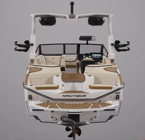 Slide: The Image of 2026 Nautique Super Air Nautique G23 boat, luxurious design. - 4