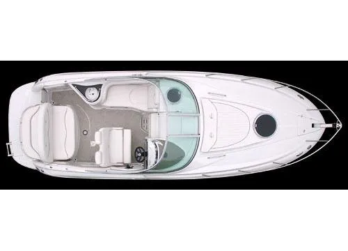 Slide: The Image of Engine of a 2004 Crownline 250 CR boat, featuring a MerCruiser 350 MAG MPI. - 107
