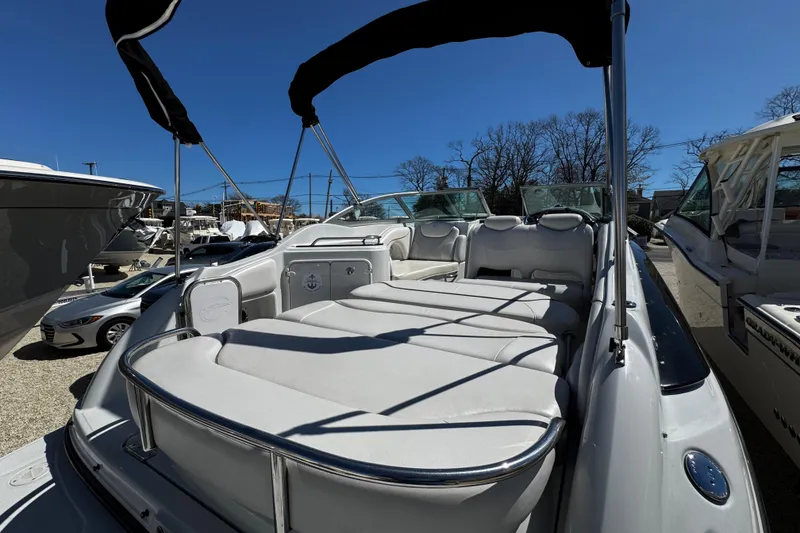 Slide: The Image of Garmin marine GPS device on 2004 Crownline 250 CR boat dashboard. - 95