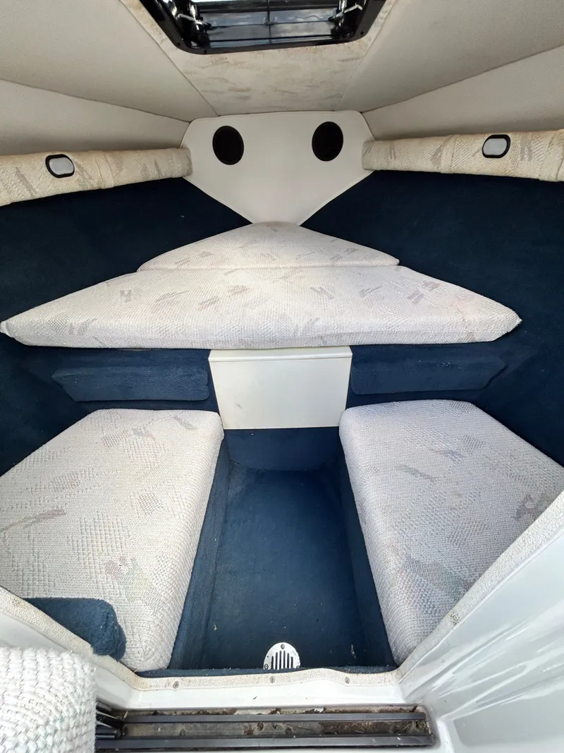 Slide: The Image of Interior of a 1993 Mariah MX20 C boat with upholstery. - 14