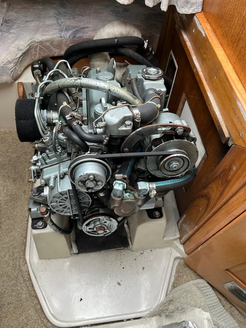 Slide: The Image of Engine compartment of a 2000 Catalina 28 MkII sailboat. - 17