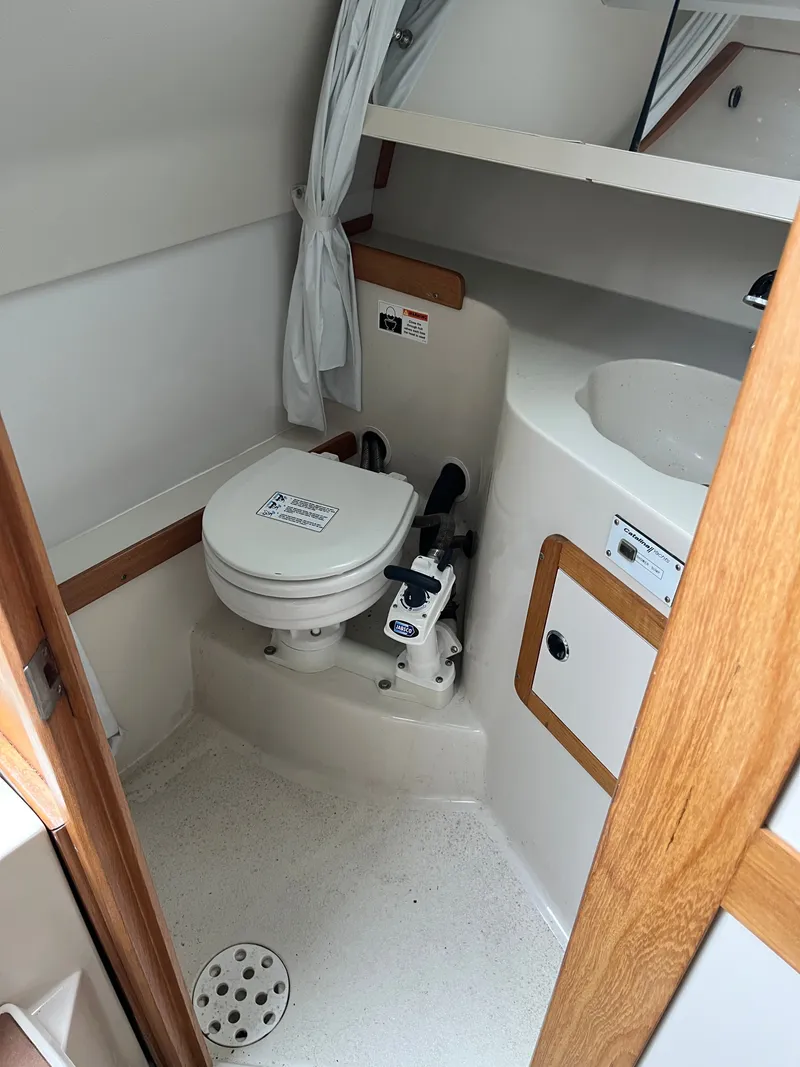 Slide: The Image of Interior view of a Catalina 28 MkII yacht's head, year 2000. - 7