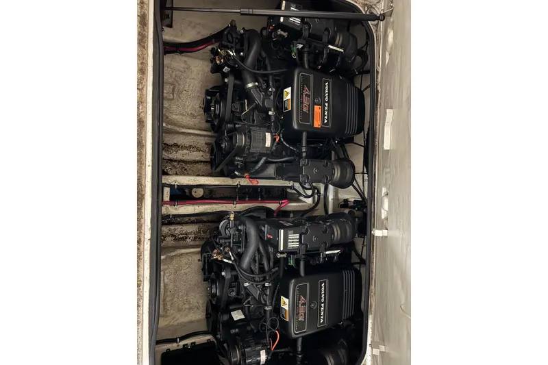 Slide: The Image of Twin Volvo Penta engines in a 2001 Regal Commodore 2760 boat. - 21