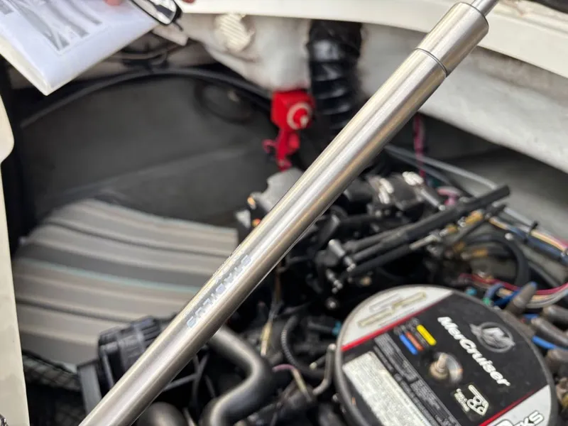 Slide: The Image of Larson 850 engine compartment with stainless steel component, year 2011. - 3