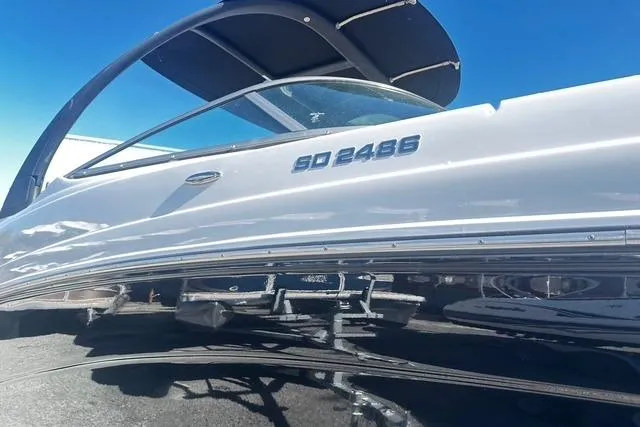 Slide: The Image of 2018 Godfrey Hurricane SD2486 boat with sleek design and modern features. - 2