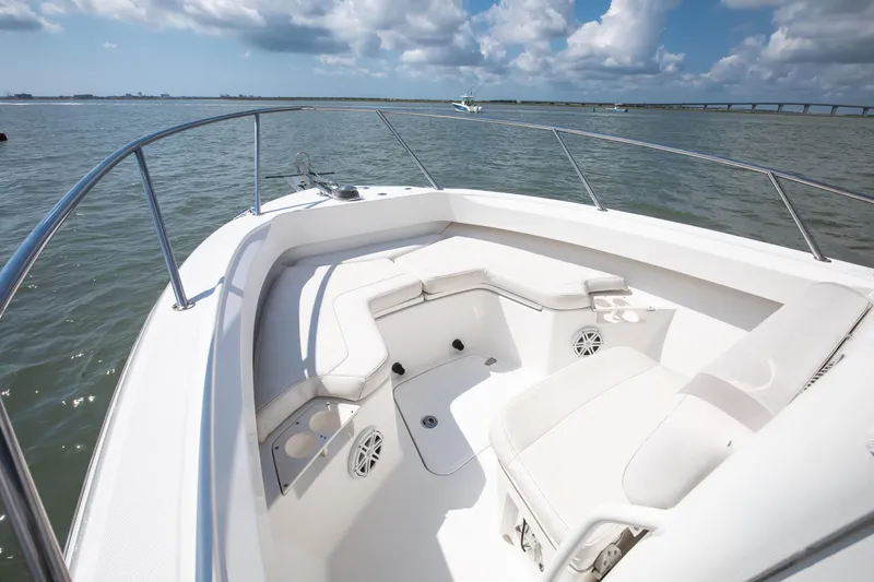 Slide: The Image of 2010 Boston Whaler 250 Outrage boat interior with forward seating - 27
