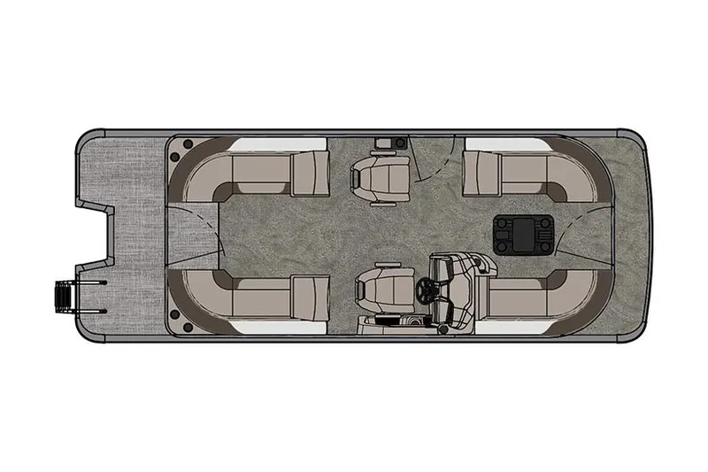 Slide: The Image of Manufacturer Provided Image: Top view of 2021 Avalon LSZ Quad Lounger 24' pontoon boat layout. - 44