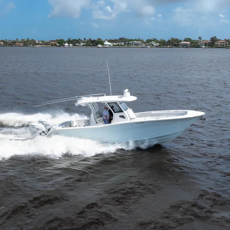 The Image of 2021 Sea Fox 368 Commander cruising on open water, showcasing sleek design and powerful performance. - 0
