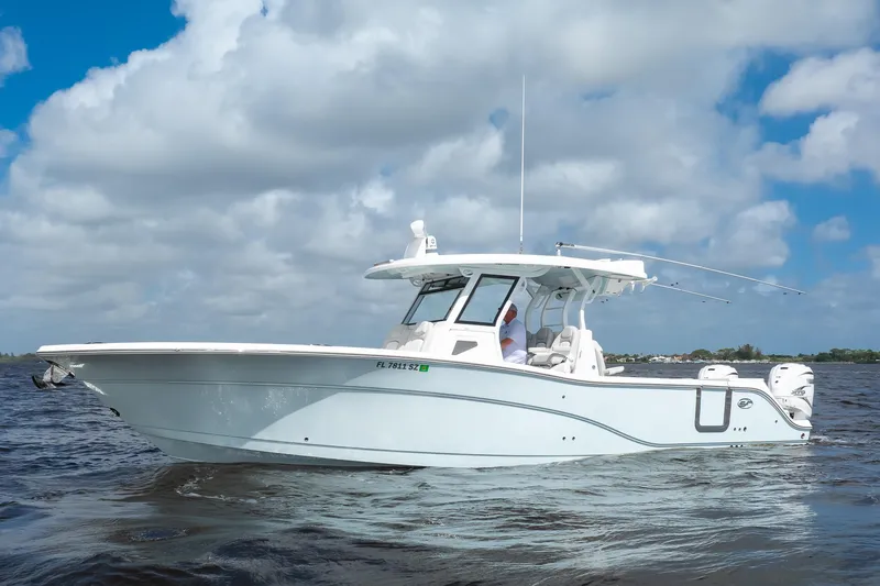 Slide: The Image of 2021 Sea Fox 368 Commander port forward view. - 25