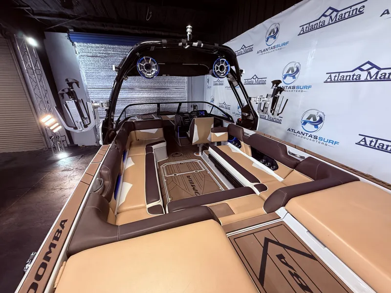 Slide: The Image of Interior view of a 2019 Moomba Makai boat at Atlanta Marine. - 14