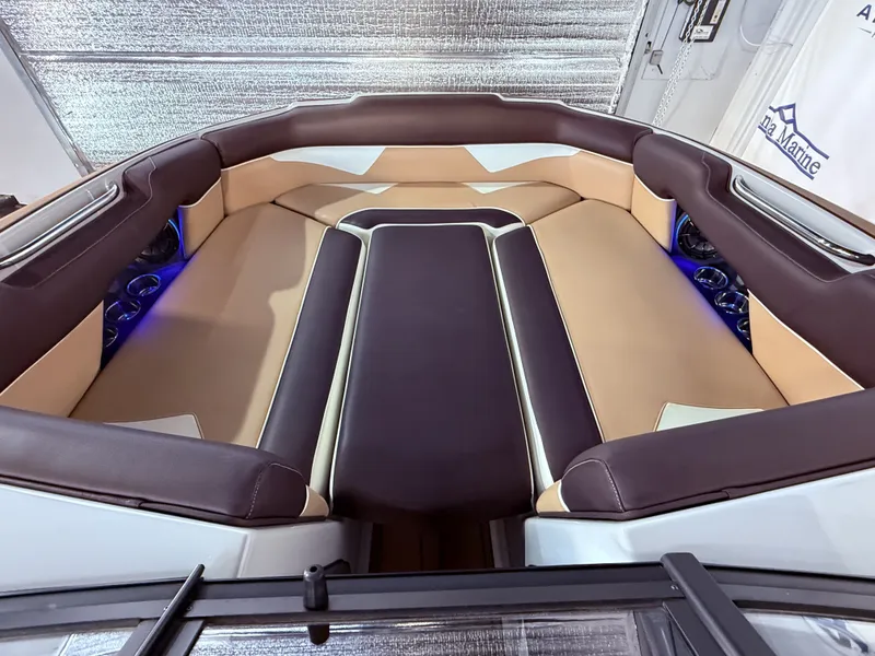 Slide: The Image of Interior of a 2019 Moomba Makai boat with luxurious seating. - 24