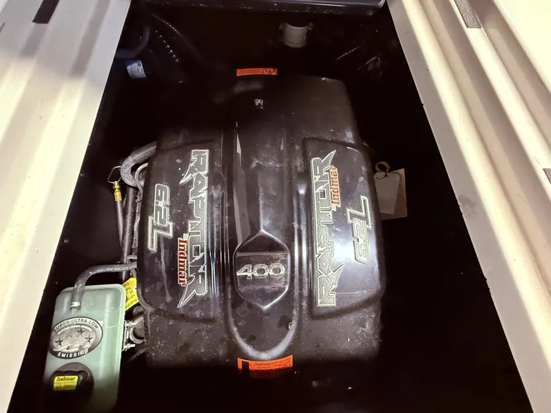 Slide: The Image of 2019 Moomba Makai with Raptor 6.2L engine view. - 32