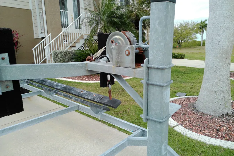 Slide: The Image of Boat trailer winch near a house, Veranda Relax V2275RC, 2016 model. - 25