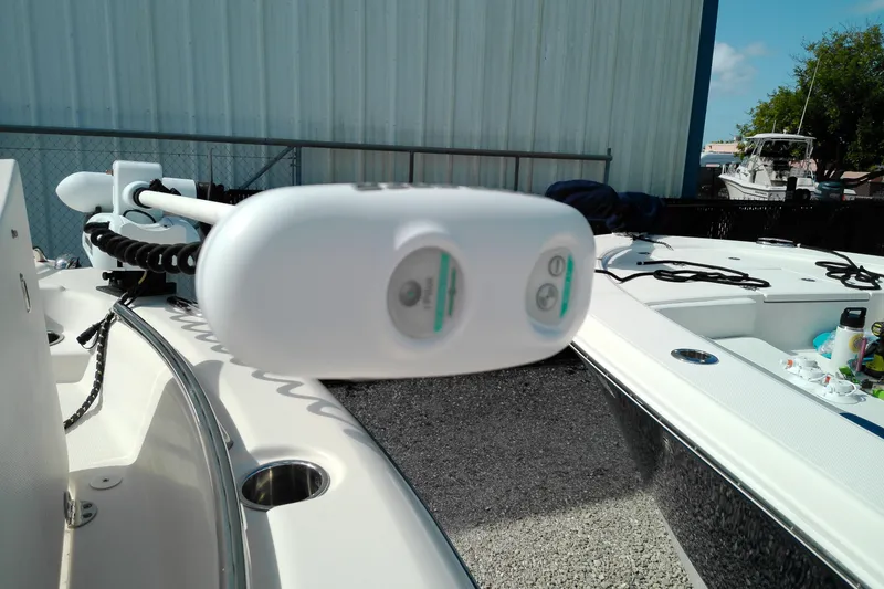 Slide: The Image of 2015 Grady-White 251 Coastal Explorer boat with advanced navigation equipment. - 34