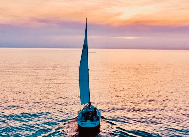 The Image of Beneteau Oceanis 41.1 sailing at sunset on calm sea, 2017 model. - 0