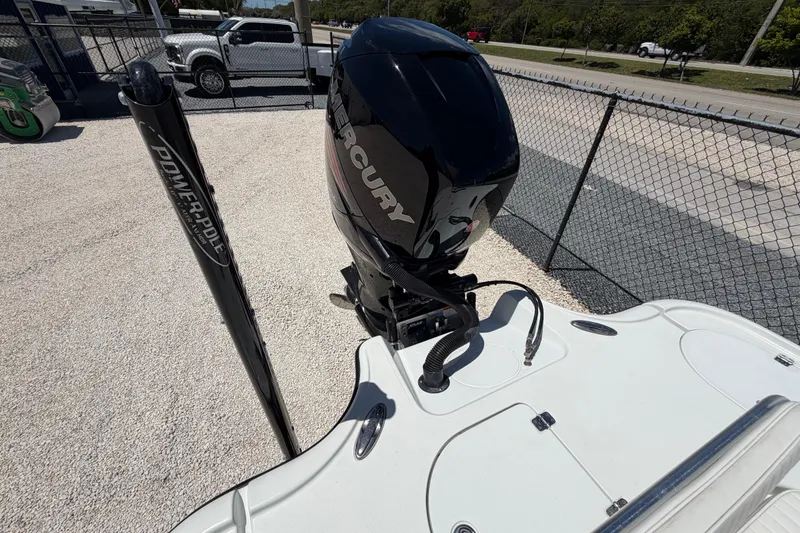 Slide: The Image of 2012 Yellowfin 24 Bay boat with Mercury outboard motor and Power-Pole anchor system. - 7