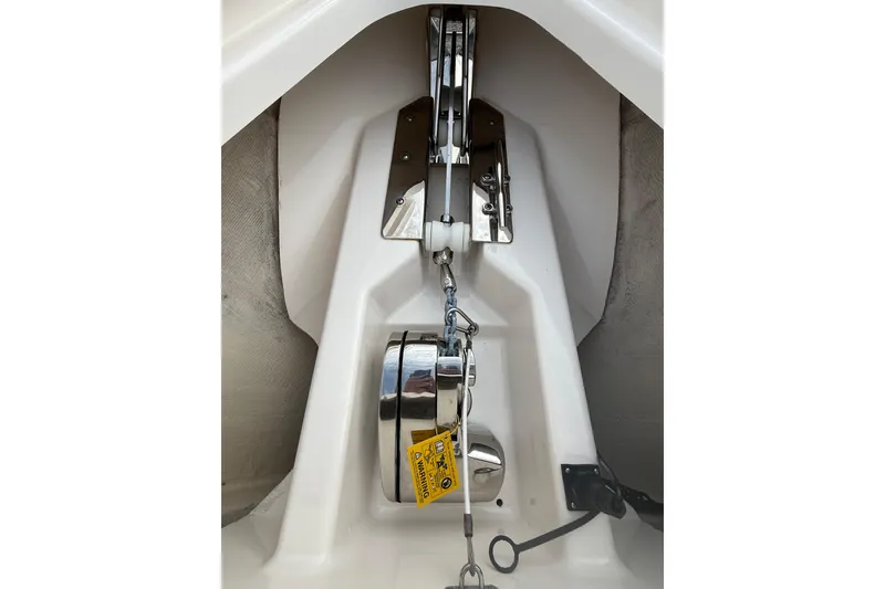 Slide: The Image of 2016 Pursuit S 280 Sport boat anchor system with chain and winch. - 42