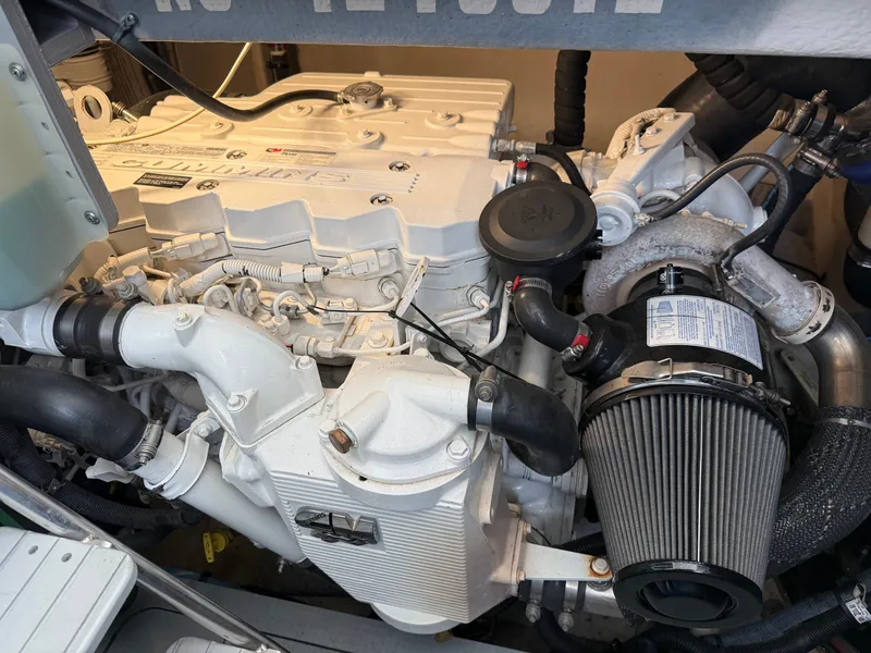 Slide: The Image of Engine compartment of a 2012 Meridian 441 Sedan boat. - 18