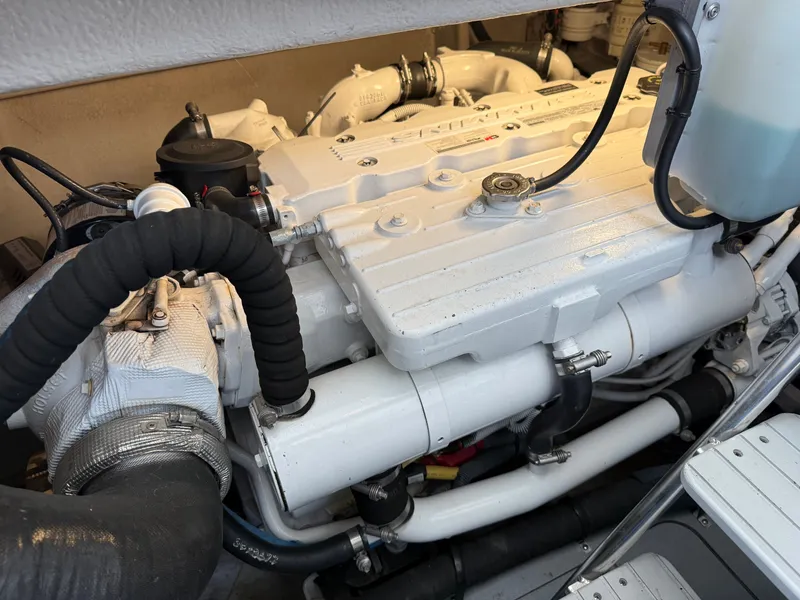 Slide: The Image of Engine compartment of a 2012 Meridian 441 Sedan boat. - 20