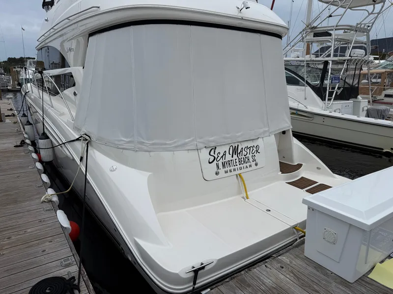 Slide: The Image of 2012 Meridian 441 Sedan yacht docked at Myrtle Beach. - 3
