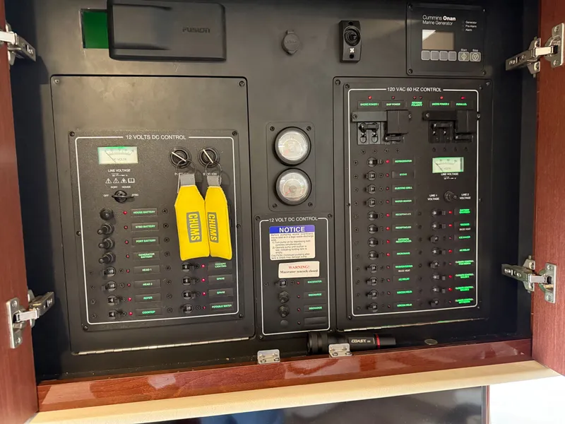 Slide: The Image of Electrical control panel of a 2012 Meridian 441 Sedan. - 30