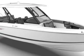 The Image of 2026 Monterey Elite 30 OB boat, sleek design, spacious seating, modern features. - 1