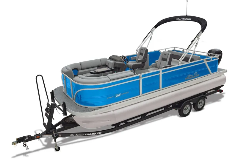 Slide: The Image of Sun Tracker Party Barge 22 RF DLX 2026 - 13