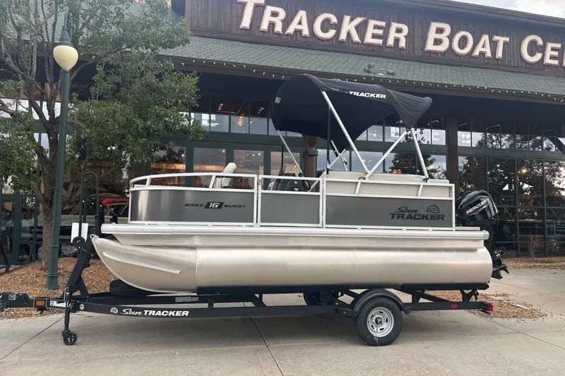 The Image of 2026 Sun Tracker Bass Buggy 16 XL Select pontoon boat at Tracker Boat Center. - 0