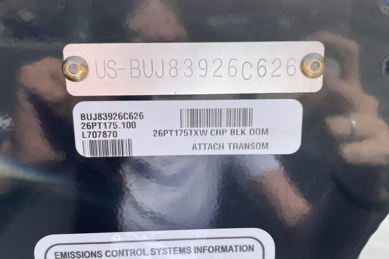 Slide: The Image of Hull identification number on a 2026 Tracker Pro Team 175 boat. - 73