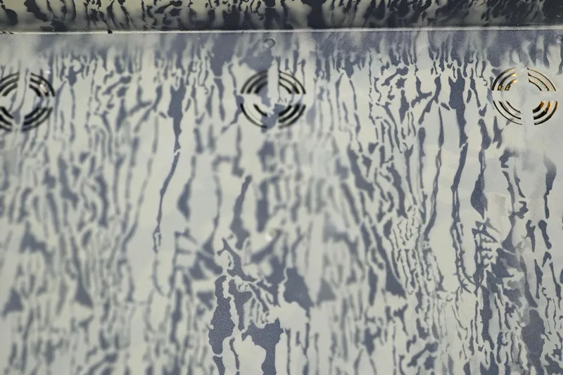 Slide: The Image of Patterned metal surface of 2026 Tracker Grizzly 1648 Utility boat interior. - 8