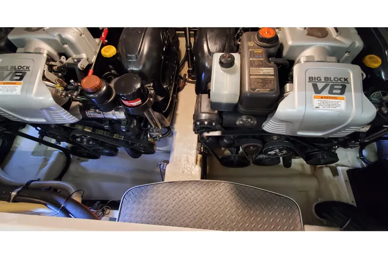 Slide: The Image of Engine compartment of a 2013 Formula 310 Bowrider with dual Big Block V8 engines. - 36