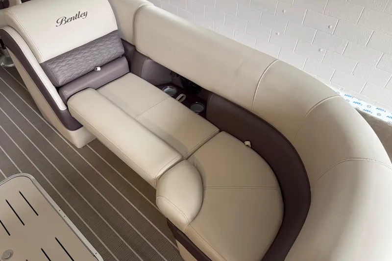 Slide: The Image of Luxurious seating on 2026 Bentley Pontoons 253 Elite Swingback Dual Capt EXT. - 9