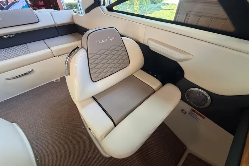 Slide: The Image of Luxurious interior of 2027 Chris-Craft Sportster 25, featuring elegant seating and modern design. - 34