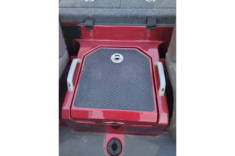 Slide: The Image of 2024 Ranger Z520R Cup-Equipped boat step with textured surface and side handles. - 13