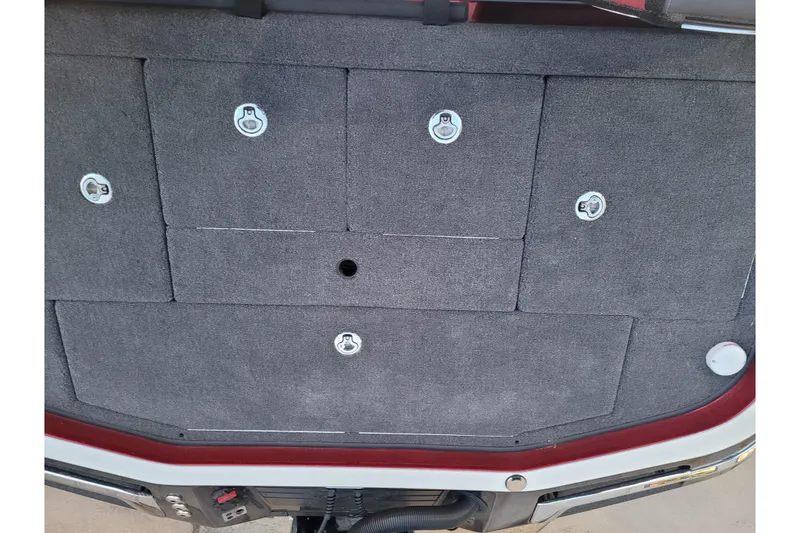 Slide: The Image of 2024 Ranger Z520R Cup-Equipped boat deck with multiple storage compartments. - 8